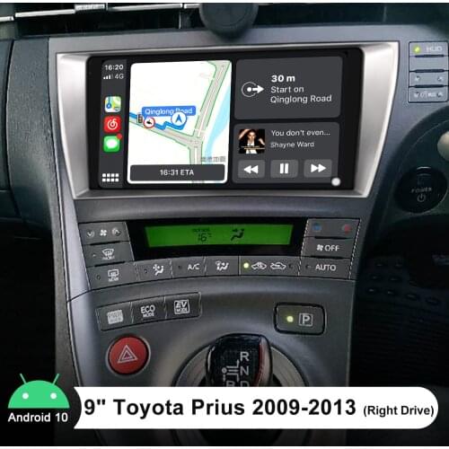 9 Inch Radio Tape Recorder Android Multimedia GPS Navigation Automotive Sound Car Intelligent System For Toyota Prius 2009-2013