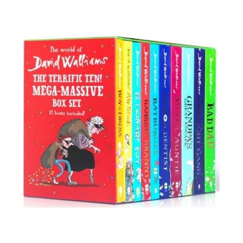9 Books The World of David Walliams: Mega-tastic Box Set English Original Books Juvenile humorous initiation stories Book