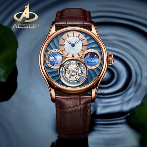 Aesop Mens Gold Watch