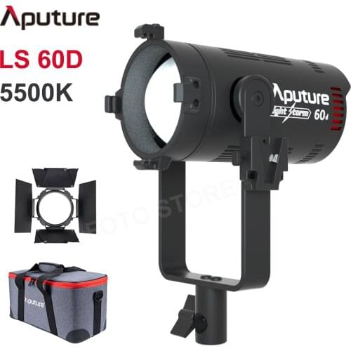 Aputure LS 60d 60W Daylight 5500K Balanced Adjustable Focusing Light Bowen mount Spot light for Studio Photography lighting