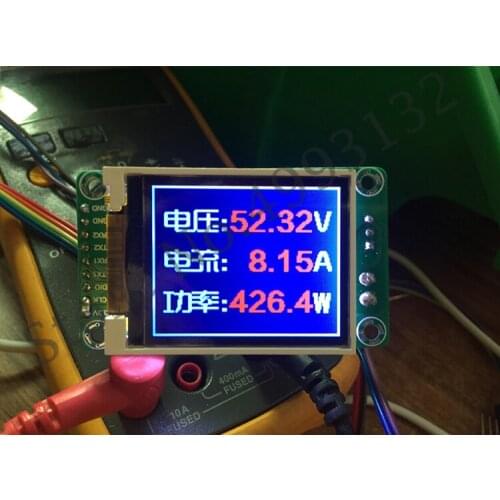 Four-digit Voltmeter Ammeter Color Screen with Power DC Power Meter 50V10A500W Color Display