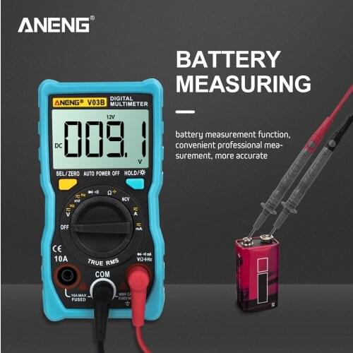 V03B NCV Digital Multimeter 4000 Counts Backlight Auto Range True RMS Mmultimetro Automotriz AC/DC Voltage Meter Tester
