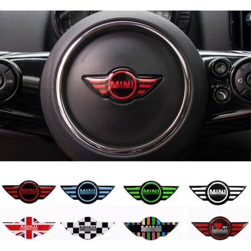 Car Steering Wheel Center Epoxy Decorative Sticker for BMW MINI Cooper S R55 R56 R60 R61 F54 F55 F56 F57 F60 COUNTRYMAN ONE