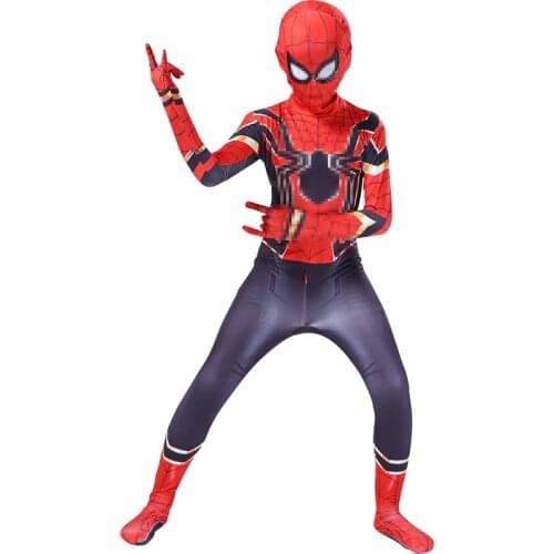 Halloween Kids 2pcs/Lots Cosplay Costume Zipper Bodysuit With Mask Suits Party For Adult Children Christmas Dress
