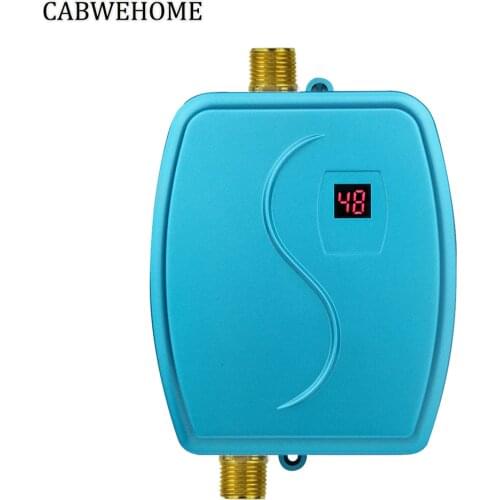 CABWEHOME Instant Electric Hot Water Shower Mini Water Heater Digital Display For Kitchen Bathroom Sink Faucet Tap 220V 110V