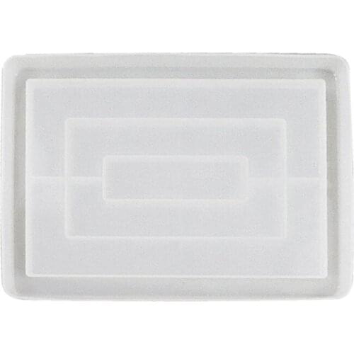 Fruit Tray Mold Resin Molds Large Rectangle Epoxy Tray Silicone Resin Mold for DIY Plate Making Roll Casting Mold Tools