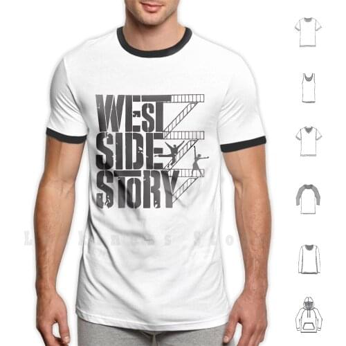 West Side Story Logo T Shirt DIY 100% Cotton 6xl Wss West Side Story Natalie Wood Leonard Bernstein School Musical Latino