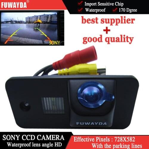FUWAYDA CCD Car Rear View Reverse Back Up Parking Camera 170 degree Wide Angle for AUDI A3 S3 A4 S4 A6 A6L S6 A8 S8 RS4 RS6 Q7