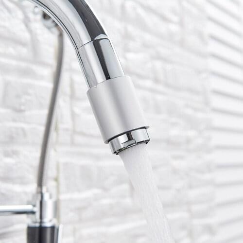 Chrome Nickel Kitchen Spring Faucet Single Handle H/C Water Mixer Tap 360 Rotation Dual Spout Pull Down Kitchen Spring Water Tap