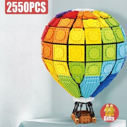 MOC City Fiesta Balloon Hot Air Balloons Model Building Blocks Balanced Toys DIY Assembly Bricks For Kids children Birthday Gift