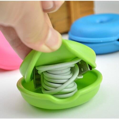Creative Cable Cord Organizer Earphone Case Container Headphone Cable Holder Case Smart Turtle Shaped Wrap Wire Winder