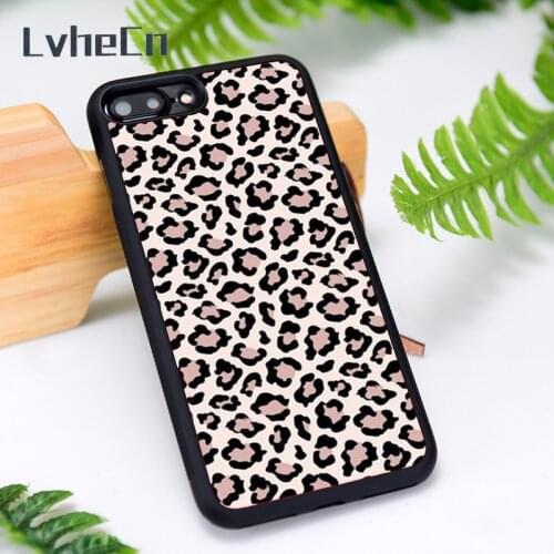 LvheCn Silicone Rubber Phone Case Cover for iPhone 6 6S 7 8 Plus X XS XR 11 12 Mini Pro Max Classic Leopard Print