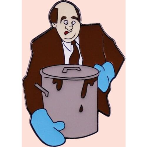 ZF3171 TV Figure The Office Personality Metal Enamel Pins And Brooches For Child Lapel Pin Backpack Bags Hat Badge Gift