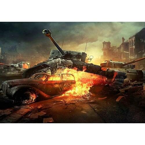 YIKEE diamond painting Tank,5d diy diamond painting full drill resin,diamand painting complet K1013