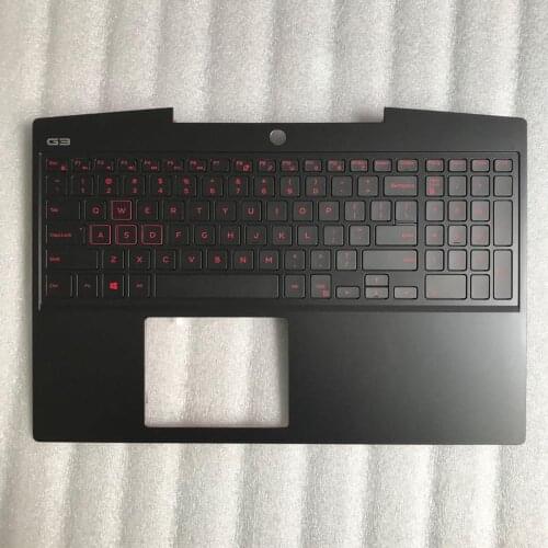 New For Dell G3 3590 black red keyboard without RGB backlight upper Top laptop case Back cover bezel bottom lower 08WVW8 8WVW8