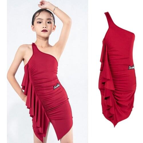 2021 Latin Dance Dress Girls Designer Clothes Sexy Salsa Dancing Outfit Samba Dancewear Summer Dress Performance Costume JL2823