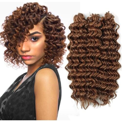 Ombre braiding hair extensions deep wave braids Bohemian Hair freetress 3pcs/pack 10'' curly crochet hair braid