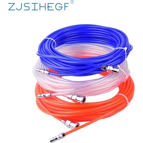 10M 15M 20M Pneumatic Pipe High Pressure Flexible Air Hose With Connector Straight PU Gun 8x5/10*8mmTube