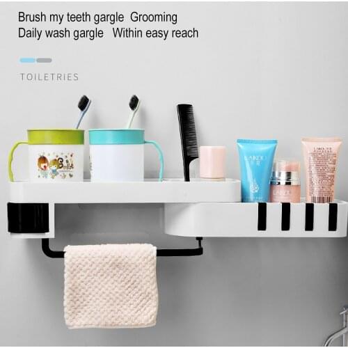 Bathroom Shelf Corner Shower Rack Shampoo Holder Kitchen Storage Organizer Kitchen Nail-Free Storage Rack Wall Mounted Rack