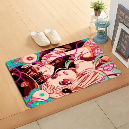 Custom Anime Jibaku Shounen Hanako Kun Doormat Yugi Amane Floor/Bath/Kitchen/Beach Mat Flannel Sponge Fabric For Bedroom