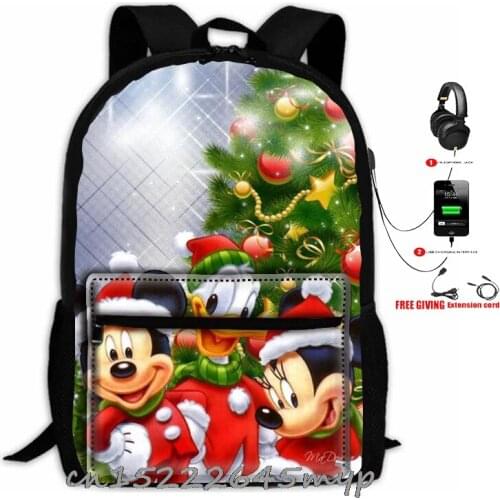 Usb Charging Backpacks Mickey Mouse Backpacks Back To School Bookbag Princess Teenager School Bags for Boys Girls Mochila