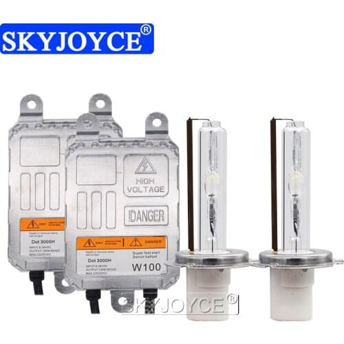 SKYJOYCE Ceramic 100W Xenon Lamp Bulb H7 H11 9005 9006 D2H H1 H3 4300K 6000K 8000K Car 12V 24V Ballast HID Xenon Hedlight Kit