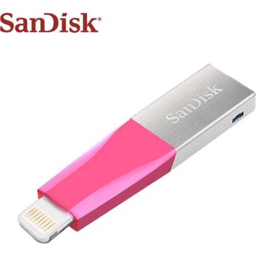 100% Original SanDisk IXPAND USB Flash Drive 128GB Lightning metal IX40 USB 3.0 For iPhone iPad 64GB Memory USB Stick