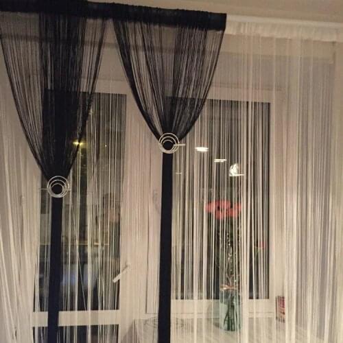 Extra Big Size String Curtain 300*360CM Solid Color For Living Room Bedroom Line Curtain Window Blind Vanlance Room Dviderr