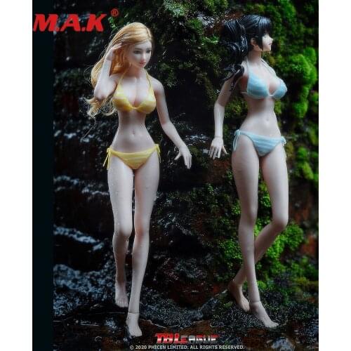 1/6 female body S37A S37 S36 S36A white skin with head Second element Girls Body Dolls For Collection