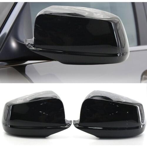 1 Pair 51167216369 51167216370 Black Side Rear View Mirror Cover Cap Fit For BMW 5 Series F10 Sedan Pre-LCI 2011 2012 2013