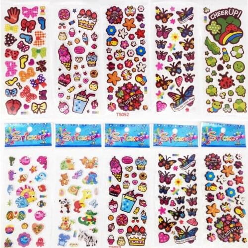 10 Sheets 3D Child Wall Scrapbooking & Paper Kids Crafts Stickers Lot Party Gift Toys Kindergarten Reward Gift