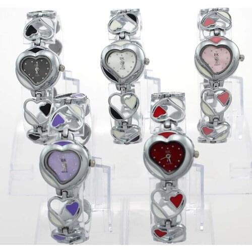 10pcs/Lot Mixed Bulk Silver Lady Women Quartz Wrist Watch Gift Hot Popular Wholesale Ladies Watches O50M10