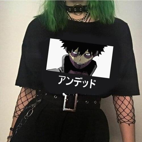 2020 Unisex T Shirt My Hero Academia Dabi Anime Oversized T Shirt Mens Clothing Streetwear Casual Tops