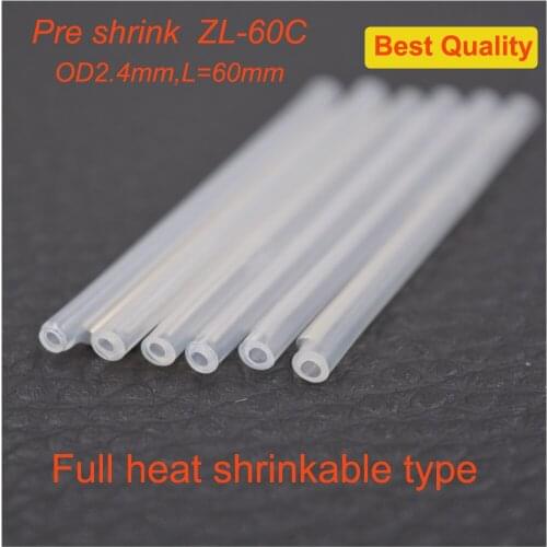 2500pcs OD2.4mm Pre-Shrunk Fiber Optic Fusion Splice Protector Sleeve 60mm, Full heat shrinkable tube, Free Shipping