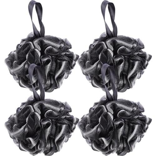 4pcs Chic Durable Prime Bath Shower Ball Shower Mesh Scrubber Shower Bubble Ball