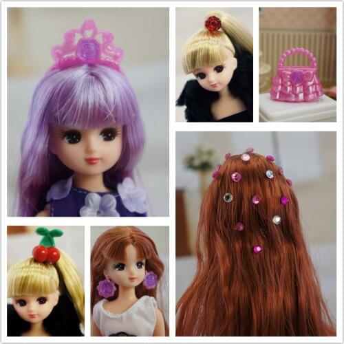 Dolls Accessories For Licca Doll For Barbie Doll For 1/6 Doll House Kids Toy Party Backpack bag Bracelet necklace parts no doll