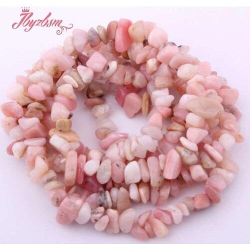 4-6x6-8mm Pink Freeform Irregular Opal Gravel Natural Stone Beads For DIY Necklace Bracelat Jewelry Making 15" Free Shipping