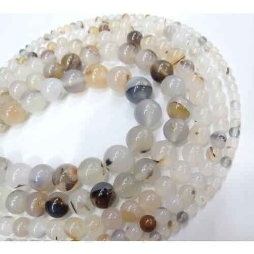 Natural Stone Beads Sardonyx White Black Flower Agates Beads 4 6 8 10 12 MM Pick Size Diy Spacer Beads for Jewelry Making