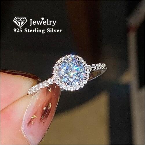 CC Wedding Rings For Women Hot Selling Silver Color Bride Engagement Trendy Jewelry Simple Anel Accessories Drop Shipping CC583
