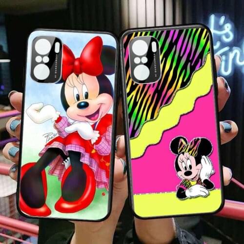 Minnie Mouse Meet Phone Case For xiaomi redmi POCO F1 F2 F3 X3 Pro M3 9C 10T Lite NFC Black Cover Silicone Back Prett mi 10 ultr