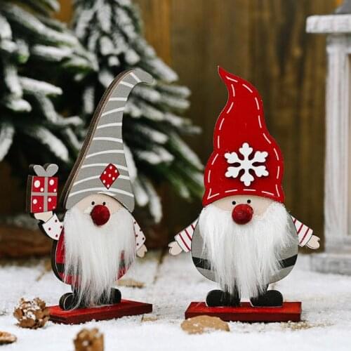 Wooden Christmas Swedish Gnome Santa Toys Doll Ornaments Holiday Kids Xmas Gift