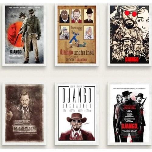 Django Unchained Quentin Tarantino Classic Movie Series Retro Art Painting Vintage Canvas Poster Wall Office Home Room Decor