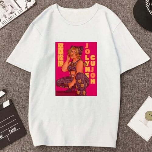 Japanese Anime JoJos Bizarre Adventure T-shirt Newest Fashion Anime Shirt Loose Casual Streetwear High Quality O-Neck Tops