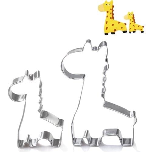 Hot Giraffe Shape Biscuit Mold Bakeware Fondant Cake Mold DIY Sugar craft 3D Pastry Cookie Cutters Baking Tools Biscuits Stamp