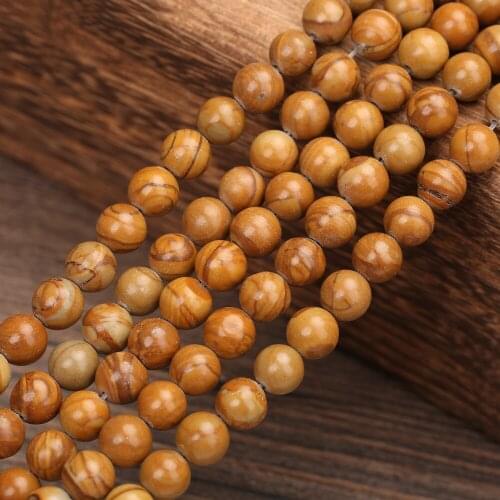 KANGKANG 4 6 8 10 12mm Natural Stone Beads Round Loose Beads For Jewelry Making Bracelet Wholesale