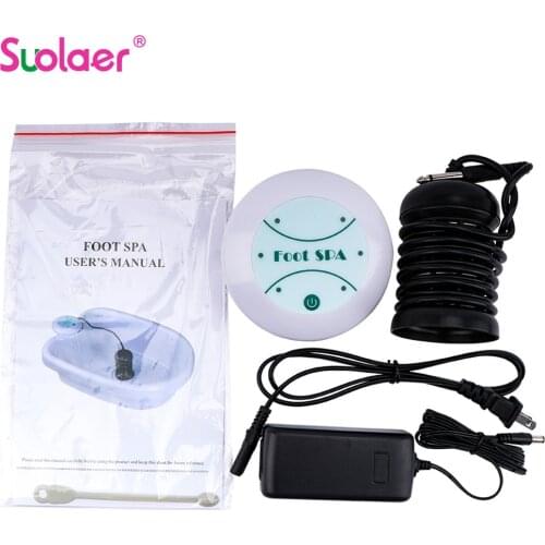 Foot Massage Foot SPA Bath With Mini Detox Machine Ion Cleanse Ionic Foot Bath Aqua Cell Spa Machine Detox Health Care Drop Ship