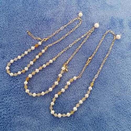 Lots 10 Dozen 5-6mm stone real pear necklace or multi strand bracelets 35cm 2020 new