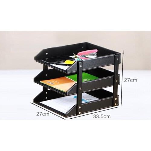 Multi-functional 3 layers office files holder Storage supporter Office Organizer Desktop file rack commodity shelf