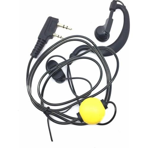New PTT Black Crystal Headphones BAOFENG UV-5R UV-5RE UV-B5 UV 6R GT-3 UV-5X BF888S 2PIN radios