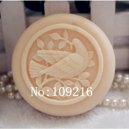 Wholesale!!!1pcs Love Bird (zx81) Silicone Handmade Soap Mold Crafts DIY Mould
